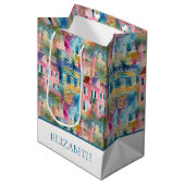 チャールスト名門私立校風のンハウシズパーソナライズされた ミディアムペーパーバッグ (正面アングル)