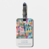 チャールスト名門私立校風のンハウシズパーソナライズされた ラゲッジタグ (裏面縦)