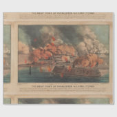 チャールスト素晴らしン1863年の内戦での戦い ラッピングペーパー (フラット)