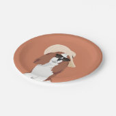 チャールズかわいいビーチの休暇無頓着な王スパニエル犬 ペーパープレート (アングル)