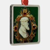 チャールズのポートレートに耐えるカメオスペインのI メタルオーナメント (右)