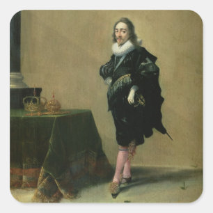 チャールズのポートレートI (1600-49年) 1632年(パネルの油 スクエアシール
