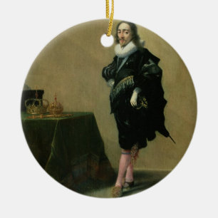 チャールズのポートレートI (1600-49年) 1632年(パネルの油 セラミックオーナメント
