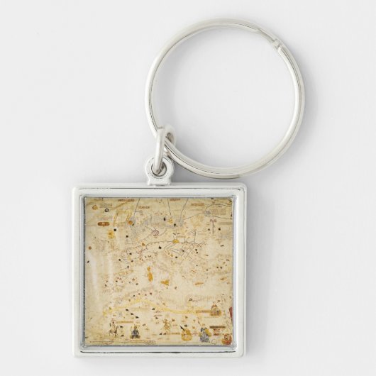チャールズの地図VのMeciaの地図 キーホルダー (正面)