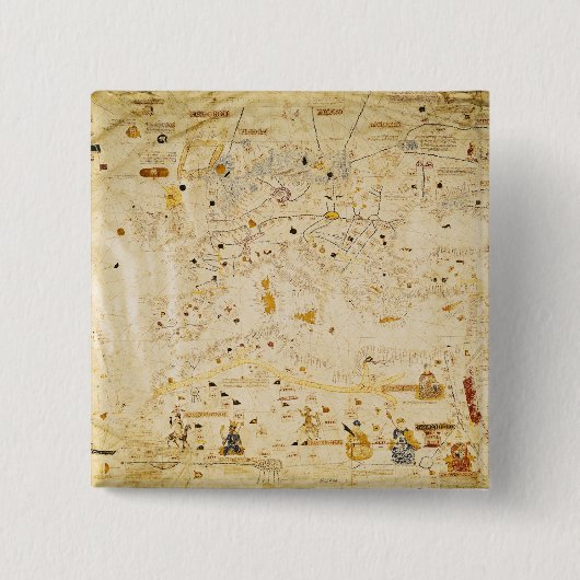 チャールズの地図VのMeciaの地図 缶バッジ (正面)