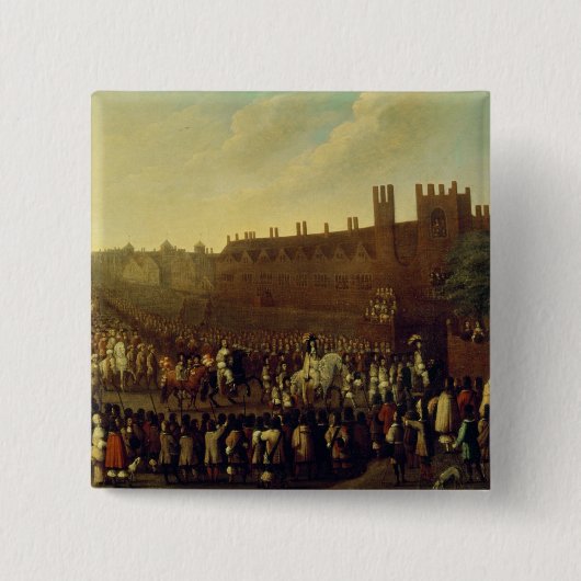 チャールズの復帰ホワイトホールのII 缶バッジ (正面)