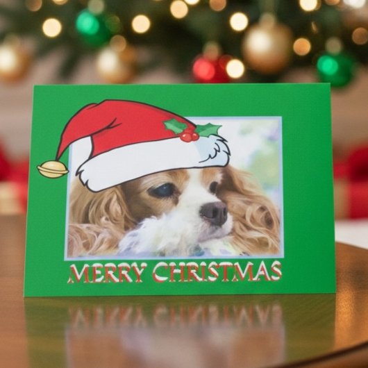 チャールズクリスマス無頓着な王スパニエル犬カード シーズンカード