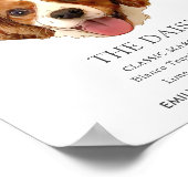 チャールズスパニエル犬結婚ドッグのシグネチャードリンク看板 ポスター (角)