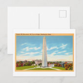 チャールズタウンのバンカー・ヒル記念塔 ヴィンテージ・トラベル ポストカード (正面/裏面)