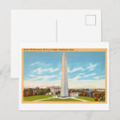 チャールズタウンのバンカー・ヒル記念碑 ヴィンテージ旅行 ポストカード (正面/裏面)