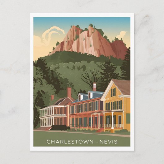 チャールズタウンネイビスヴィンテージ ポストカード (正面)
