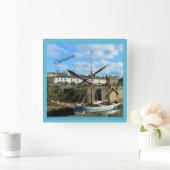 チャールズタウン・ウォール・イングランド・ポールダークロケーション スクエア壁時計 (ホーム)