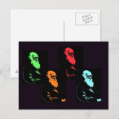 チャールズダーウィンコラージュ ポストカード (正面/裏面)