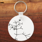 チャールズダーウィン考え- I (黒) キーホルダー (正面)