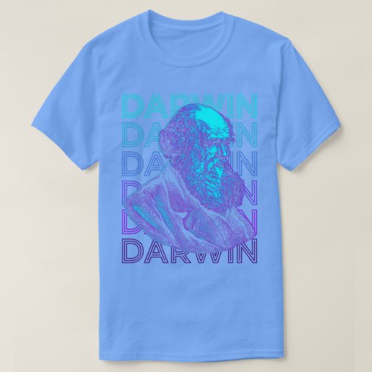 チャールズダーウィン進化論レトロギフト Tシャツ (デザイン正面)