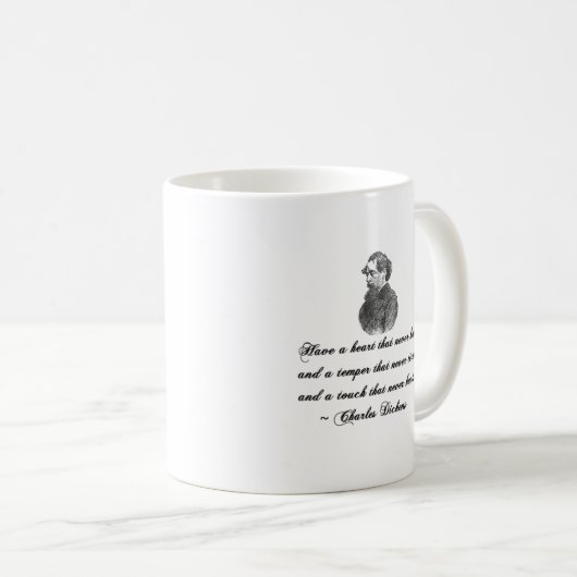 チャールズディケンズウインターミューチュアルフレンド引用文 コーヒーマグカップ (正面右)