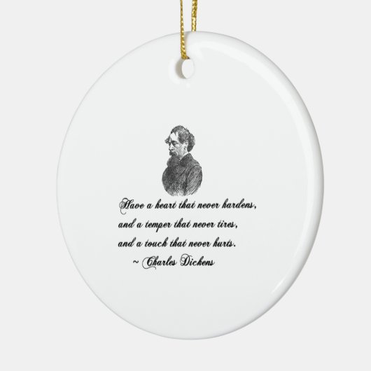 チャールズディケンズウインターミューチュアルフレンド引用文 セラミックオーナメント (左)