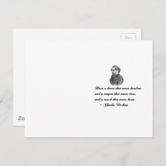 チャールズディケンズウインターミューチュアルフレンド引用文 ポストカード (正面/裏面)