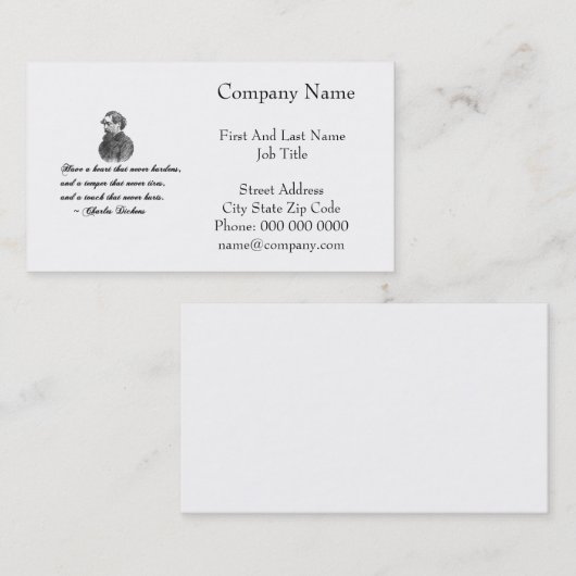 チャールズディケンズウインターミューチュアルフレンド引用文 名刺 (正面/裏面)