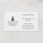 チャールズディケンズウインターミューチュアルフレンド引用文 名刺 (正面)