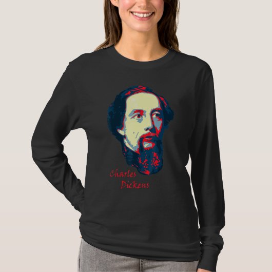 チャールズディケンズポップ・アートのアート Tシャツ (正面)
