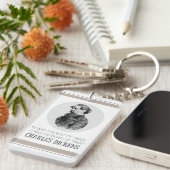 チャールズディケンズポートレートアンド引用文 キーホルダー (正面右)