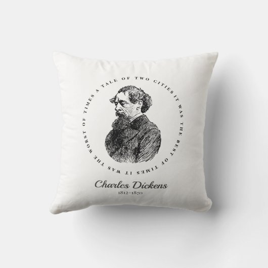 チャールズディケンズポートレートアンド引用文 クッション (裏面)