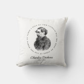 チャールズディケンズポートレートアンド引用文 クッション (正面)