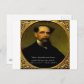 チャールズディケンズ&ハートフェルト引用文 ポストカード (正面/裏面)