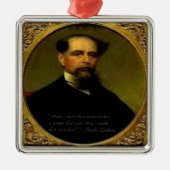 チャールズディケンズ&ハートフェルト引用文 メタルオーナメント (正面)