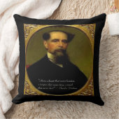チャールズディケンズ&引用文コットン装飾用クッション クッション (ブランケット)
