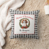 チャールズドッグクリスマスギンガム名 クッション (ブランケット)