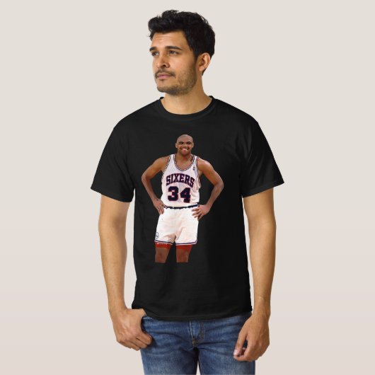 チャールズバークリーTシャツバスケットボールファンフード付きスウェットシャツ Tシャツ (正面フル)