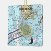 チャールズバージニア州地図 セラミックオーナメント (左)