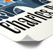 チャールズブリッジプラハチェコ抽象芸術旅行フローラ ポスター (角)