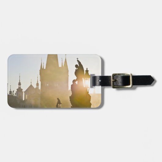 チャールズブリッジプラハモーニング ラゲッジタグ (正面横)