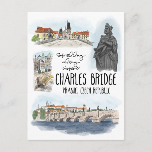 チャールズブリッジプラハ散策 – はがき (正面)