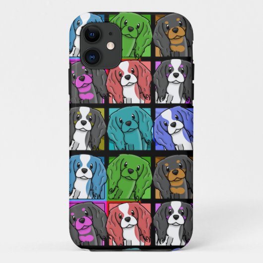 チャールズポップアート無頓着な王スパニエル犬のiPhone 5 Cas Case-Mate iPhoneケース (裏面)