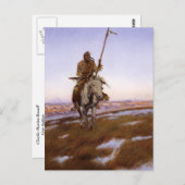 チャールズマリオンラッセルクレーインディアン ポストカード (正面/裏面)