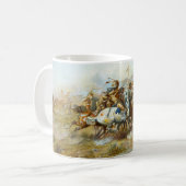 チャールズマリオンラッセル著Custerの戦い コーヒーマグカップ (正面左)