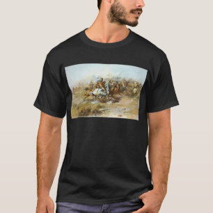 チャールズマリオンラッセル著Custerの戦い Tシャツ