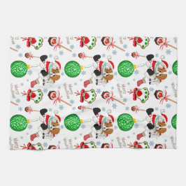 チャールズメリークリスマスの騎士 キッチンタオル