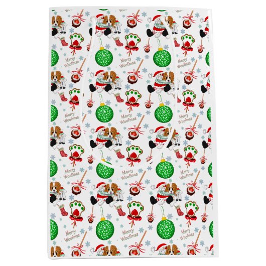 チャールズメリークリスマスの騎士 ミディアムペーパーバッグ (正面)