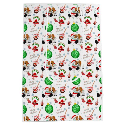 チャールズメリークリスマスの騎士 ミディアムペーパーバッグ (裏面)