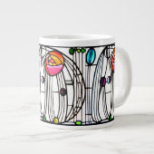 チャールズレニー・マッキントッシュ花ウィンドウ ジャンボコーヒーマグカップ (正面右)