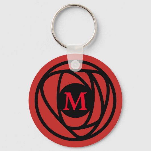 チャールズレンニーマッキントシュアーツ&クラフツスタイルバラ キーホルダー (正面)