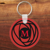 チャールズレンニーマッキントシュアーツ&クラフツスタイルバラ キーホルダー (正面)