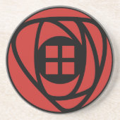 チャールズレンニーマッキントシュアーツ&クラフツスタイルバラ コースター (正面)