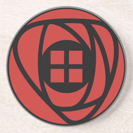 チャールズレンニーマッキントシュアーツ&クラフツスタイルバラ コースター (正面)