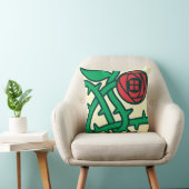 チャールズレンニーマッキントッシュバラパターンスローピロ クッション (椅子)